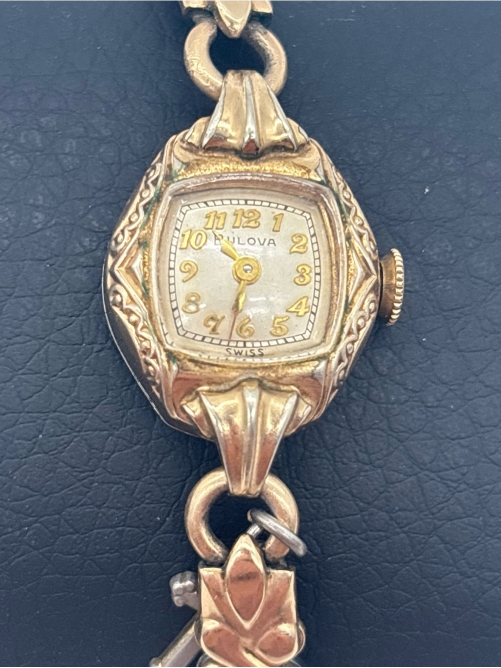 Vintage 1954 Bulova Ladies 10k Gold Filled Watch L4 680 Self Winding Works READ